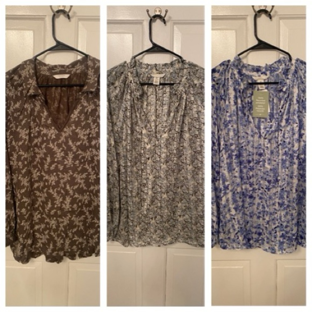 3 bundle floral long sleeve tops